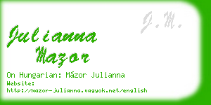 julianna mazor business card