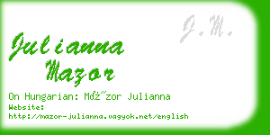 julianna mazor business card